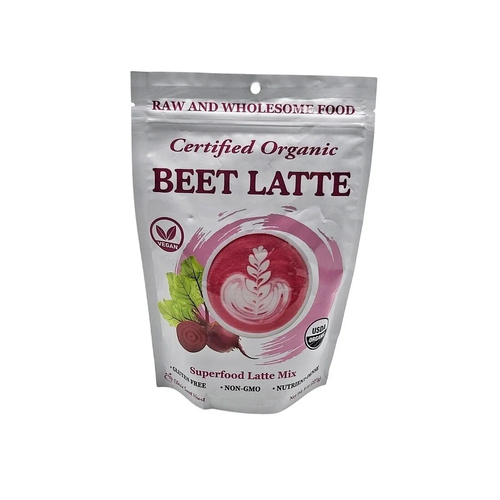 Organic Beet Latte with Goji Berry Cinnamon Ginger Black Pepper‎ Powder 8 oz